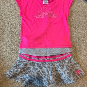Girls Adidas T-Shirt and Skort